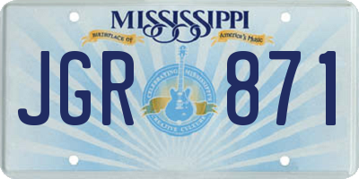 MS license plate JGR871