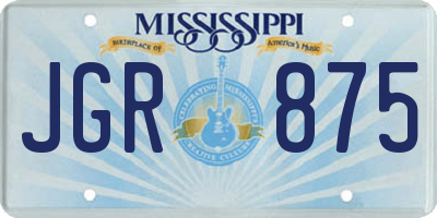 MS license plate JGR875