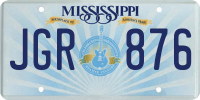 MS license plate JGR876