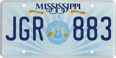 MS license plate JGR883