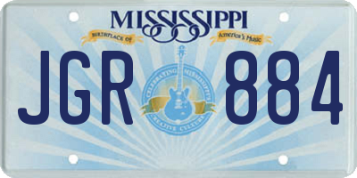 MS license plate JGR884