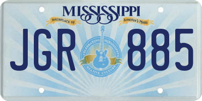 MS license plate JGR885
