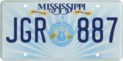 MS license plate JGR887