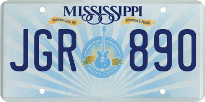 MS license plate JGR890