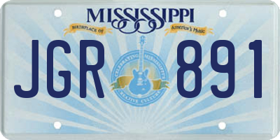 MS license plate JGR891