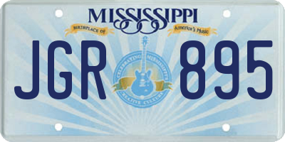 MS license plate JGR895