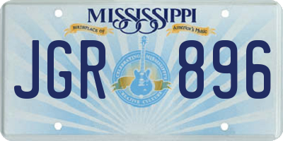 MS license plate JGR896