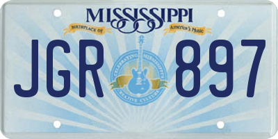 MS license plate JGR897