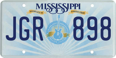 MS license plate JGR898