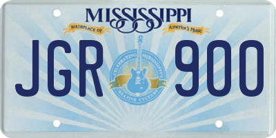MS license plate JGR900