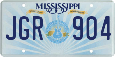 MS license plate JGR904