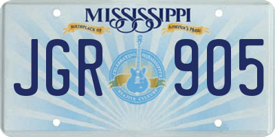MS license plate JGR905
