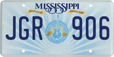 MS license plate JGR906