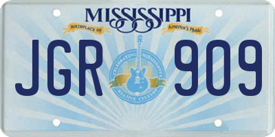MS license plate JGR909
