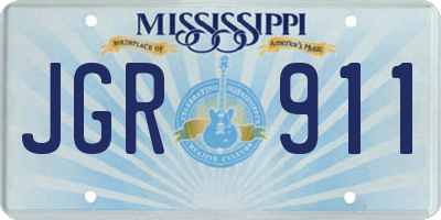 MS license plate JGR911