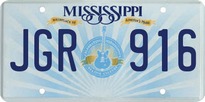 MS license plate JGR916