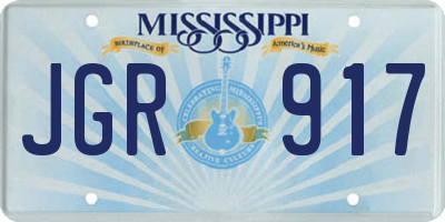 MS license plate JGR917