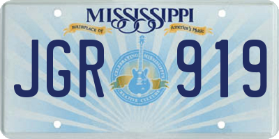 MS license plate JGR919