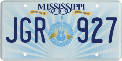 MS license plate JGR927