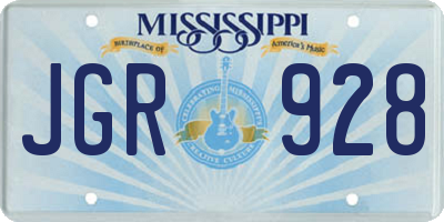 MS license plate JGR928