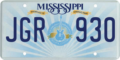 MS license plate JGR930