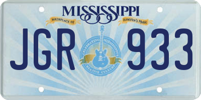 MS license plate JGR933