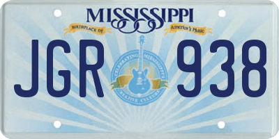 MS license plate JGR938