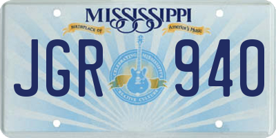 MS license plate JGR940