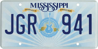 MS license plate JGR941