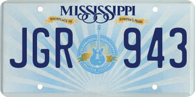 MS license plate JGR943