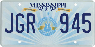 MS license plate JGR945