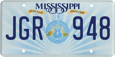 MS license plate JGR948