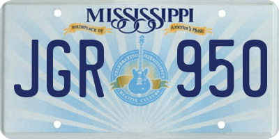 MS license plate JGR950