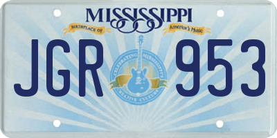 MS license plate JGR953