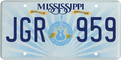 MS license plate JGR959