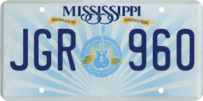 MS license plate JGR960