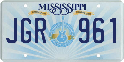 MS license plate JGR961