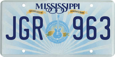 MS license plate JGR963