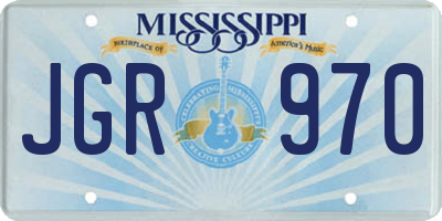 MS license plate JGR970