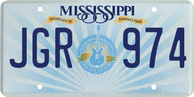 MS license plate JGR974