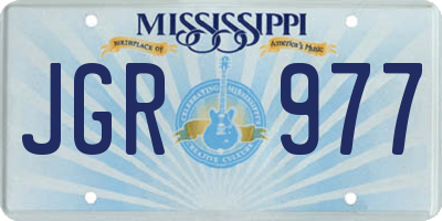 MS license plate JGR977