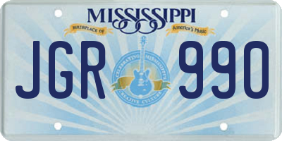 MS license plate JGR990