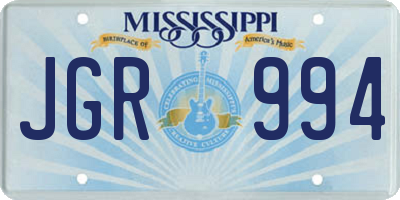 MS license plate JGR994