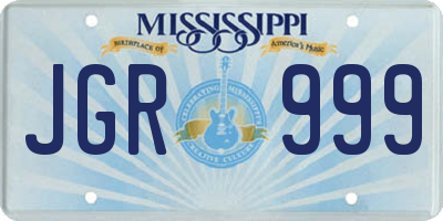 MS license plate JGR999