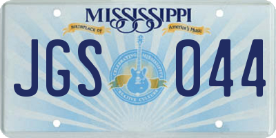 MS license plate JGS044