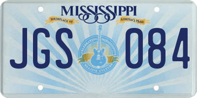 MS license plate JGS084