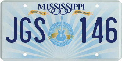 MS license plate JGS146
