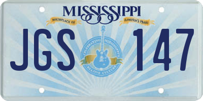 MS license plate JGS147