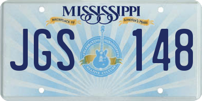 MS license plate JGS148