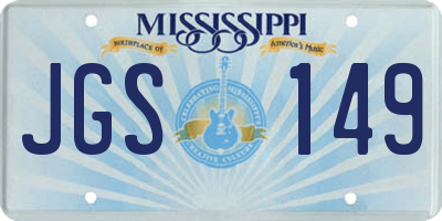 MS license plate JGS149